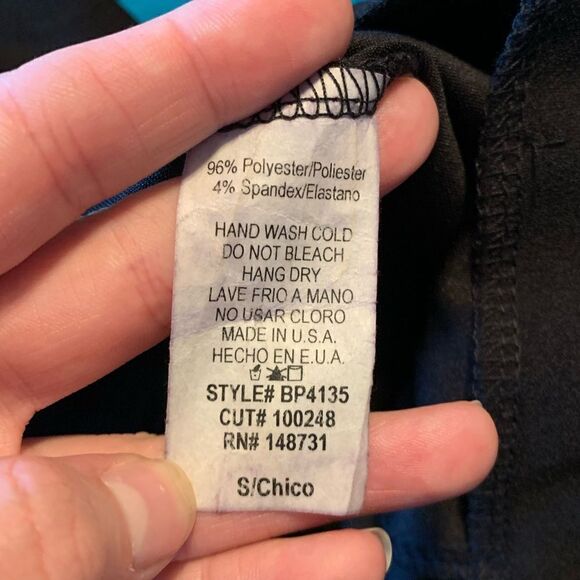 Blue blush black culottes with tie detail - Picture 6 of 10